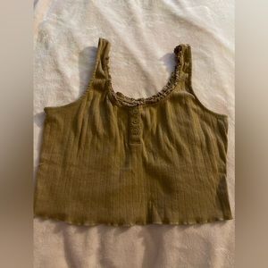 SO brown cropped tank